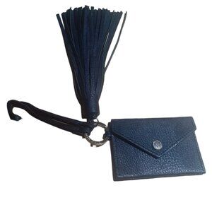 Steve Madden Mini Card Holder with Decorative Tassel Black